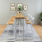 Wood Pub Table Natural Modern Footrest Trestle Pub Height Dining Table (only table) Clearhalo 'Bar Furniture' 'Bar Tables' 'bar_tables' 'Furniture' 'furniture_bar_tables' 'Kitchen & Dining Furniture' 'kitchen&dining_furn' 'kitchen' 1200x1200_ad3db620-9a46-4543-b327-3c46a17a33a7