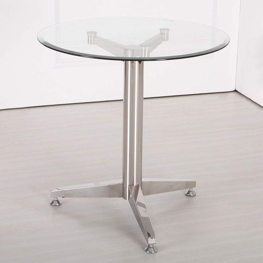 Modern Round Dining Room Table Tempered Glass Table with Pedestal Base Clearhalo ' dining_table' 'Dining Tables & Seating' 'Dining Tables' 'furn' 'furn_dining_table' 'Furniture' 'furniture_dining_table' 'Kitchen & Dining Furniture' 'kitchen&dining_furn' 'kitchen' 'kitchen_dining_table' 1200x1200_ad3deeab-fb94-491b-9df7-10292e641e29