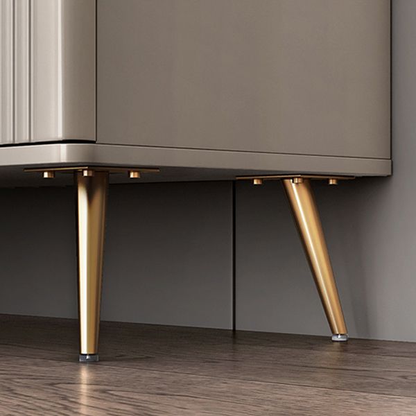 Moderno tavolo a buffet in pietra in pietra in legno ingegnerizzato con cassetto per soggiorno