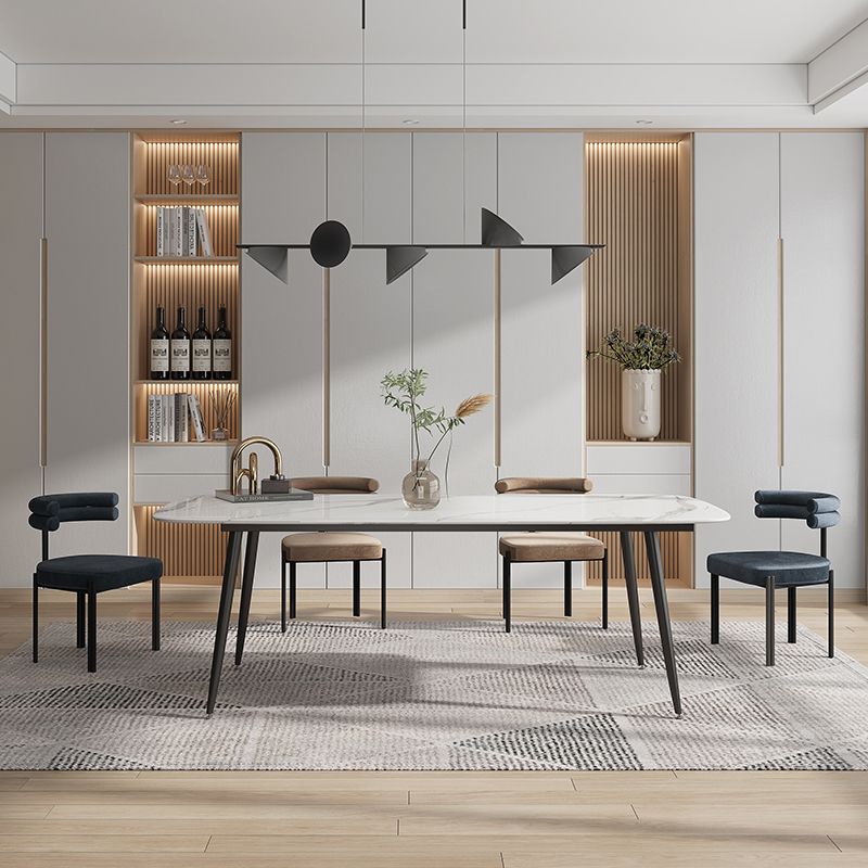 Designer Style Home Velvet Side Chair Matte Finish Open Back Dining Chairs (Set of 2) Clearhalo ' kitchen&dining_furn' 'Dining Chairs' 'Dining Tables & Seating' 'dining_chair' 'furn' 'furn_dining_chair' 'Furniture' 'furniture_dining_chair' 'Kitchen & Dining Furniture' 'kitchen' 1200x1200_ad4031cf-a1f0-4c7d-b867-6af888197997