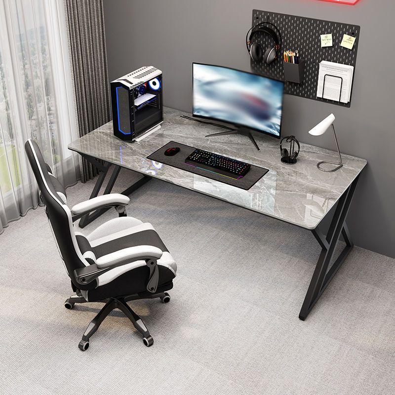 Modern Stone Gaming Desk Rectangular 29.53" Tall Computer Desk Clearhalo 'furn' 'furn_office_desk' 'Furniture' 'Office Desks' 'Office Furniture' 'office_desk' 1200x1200_ad41f760-15bf-4730-9d5b-316da967b937