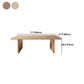 Modern Pine Solid Wood Dinner Table Rectangle Double Pedestal Dining Table