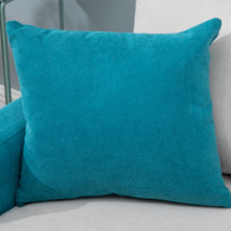 Scandinavian Sofa with 2 Pillows Square Arm Living Room Fabric Seating