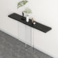 Tableau de console de rectangle en bois massif 29.53 pouces de haut table de l'extrémité avec jambe acrylique