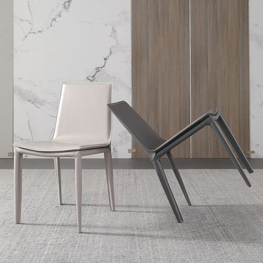 Sillas de comedor modernas silla de comedor sin brazo con patas de metal para cocina