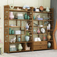 Modern Bamboo Floor Shelf Bookcase Open Book Shelf for Study Room