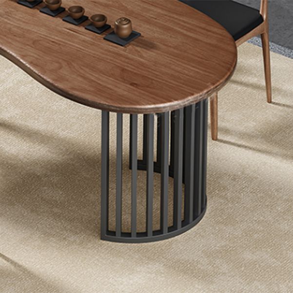 Contemporary Unconventional Shape Office Desk Solid Wood Writing Desk for Home Clearhalo 'furn' 'furn_office_desk' 'Furniture' 'Office Desks' 'Office Furniture' 'office_desk' 1200x1200_ad474bff-4ff4-4e0f-ae83-8890e3a71334