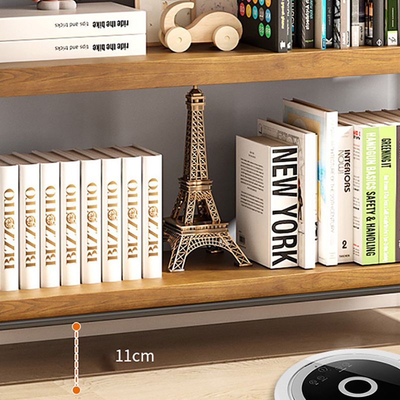 Libreria con retro aperta in metallo contemporaneo libreria in legno massiccio per ufficio