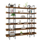 Metal Bookcase Industrial Book Shelf with Wood Rectangular Shelves Clearhalo 'Bookcases' 'furn' 'furn_bookcases' 'Furniture' 'furniture_bookcases' 'kitchen' 'kitchen_bookcases' 'Living Room Furniture' 'Office Furniture' 1200x1200_ad4967ec-93ca-4ba8-9119-f0ecd77087e9