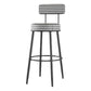 Modern Armless Backrest Counter Stool Iron Dessert Shop Bar Stool with Cushion and Pedal Clearhalo 'Bar Furniture' 'Bar Stools' 'bar_stools' 'furn' 'furn_bar_stools' 'Furniture' 'furniture_bar_stools' 'Kitchen & Dining Furniture' 1200x1200_ad4a1dd5-d199-40ec-9e68-9c06e3d43734