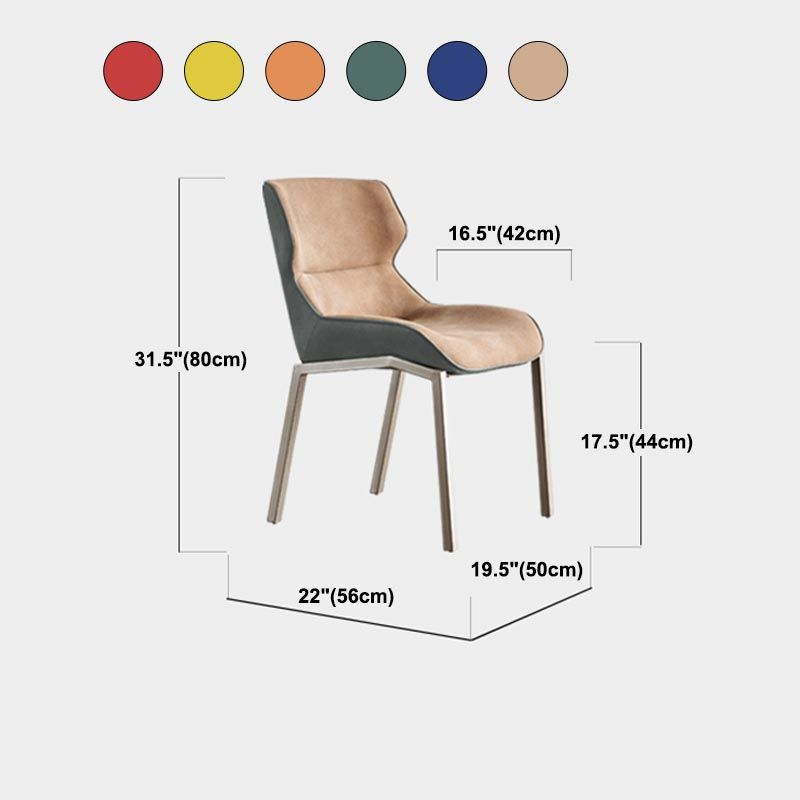 Modern Style Parsons Side Chair Indoor Dining Chair with Metal Base Clearhalo 'Dining Chairs' 'Dining Tables & Seating' 'dining_chair' 'furn' 'furn_dining_chair' 'Furniture' 'furniture_dining_chair' 'Kitchen & Dining Furniture' 1200x1200_ad4a5ee4-25cc-4cbf-add8-0b76b1ed65cc