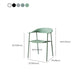 Modern Indoor-Outdoor Dining Arm Chair Plastic Arm Chair with Metal Legs
