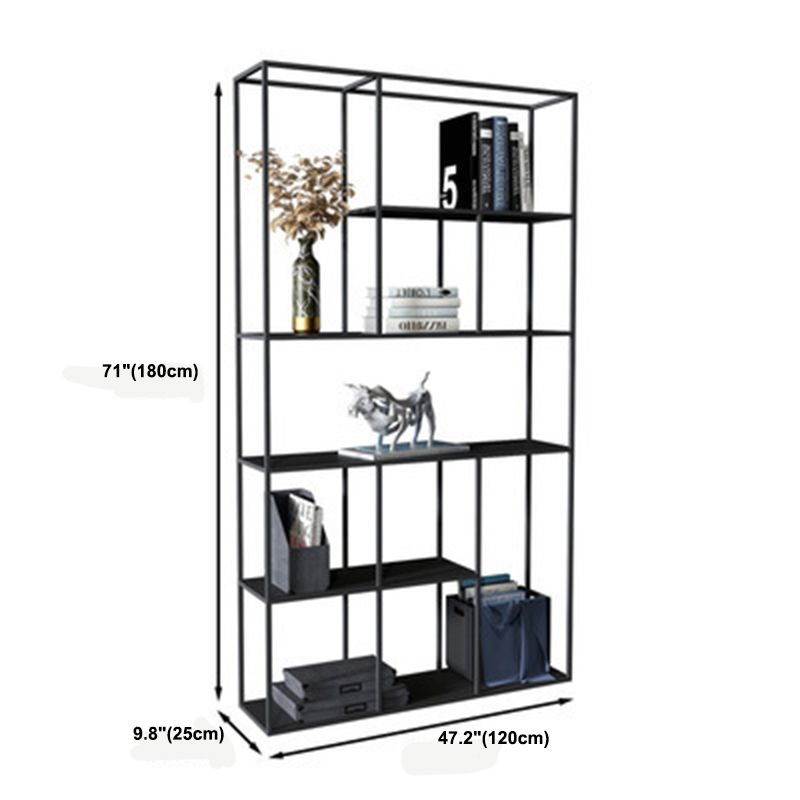 Estantería de metal moderna Etagere Open Shelf Bookcase in Burnish