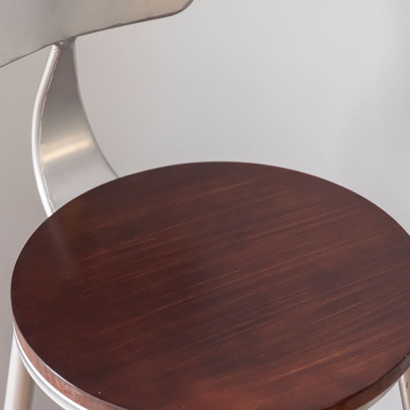 Modern Armless Backrest Counter Stool Iron Bar Stool with Seat and Pedal for Cafe Clearhalo 'Bar Furniture' 'Bar Stools' 'bar_stools' 'furn' 'furn_bar_stools' 'Furniture' 'Kitchen & Dining Furniture' 1200x1200_ad4b2d7e-8bf1-4d8a-a5d9-a83d3f9b7ea1