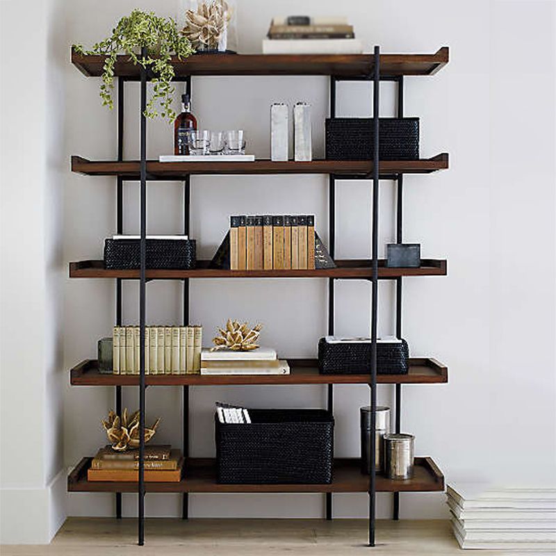 Industrial Style Open Bookshelf Etagere Shelf Bookcase with Rectangular Shelves Clearhalo 'Bookcases' 'furn' 'furn_bookcases' 'Furniture' 'furniture_bookcases' 'kitchen' 'kitchen_bookcases' 'Living Room Furniture' 'Office Furniture' 1200x1200_ad4b44d1-45ee-4d36-8a7f-96c6577bf3f3