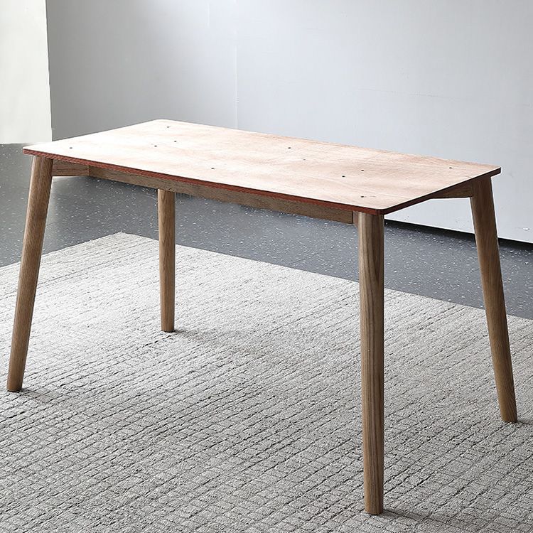 Mid-Century Modern Stone Dining Table Rectangle Dining Table with Solid Wood Legs Clearhalo 'Dining Tables & Seating' 'Dining Tables' 'dining_table' 'furn' 'furn_dining_table' 'Furniture' 'Kitchen & Dining Furniture' 1200x1200_ad4bb467-b19d-402d-a5ea-a50227ca2a32