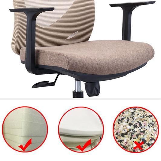 Sedia a braccio contemporaneo a braccia fissa marrone sedia da ufficio medio