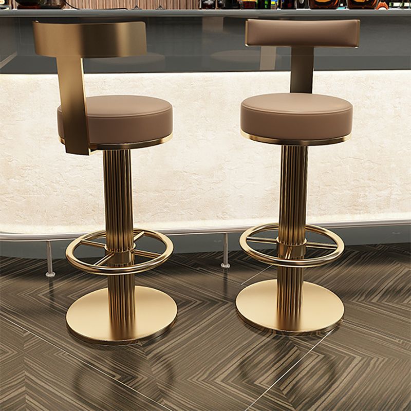 Leather Bar Stool Adjustable Height Counter Stool for Bristol Clearhalo 'Bar Furniture' 'Bar Stools' 'bar_stools' 'furn' 'furn_bar_stools' 'Furniture' 'Kitchen & Dining Furniture' 1200x1200_ad4cbc22-41ee-4ab6-9eb8-c01a21dc420d