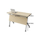 Contemporary Desk for Office 30"H Rectangular Desk in Brown Desk with Caster Wheels