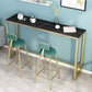 Glam Style Bar Table 42-inch Height Stone Top and Metal Base Bistro Table Clearhalo 'Bar Furniture' 'Bar Tables' 'bar_tables' 'furn' 'furn_bar_tables' 'Furniture' 'furniture_bar_tables' 'Kitchen & Dining Furniture' 1200x1200_ad4d5837-5fc8-46d9-8bd2-67e5d8731226
