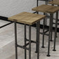 Moderne 1/3/4-delige bartafelset, rechthoekige grenenhouten aanrechttafel met hoge krukken