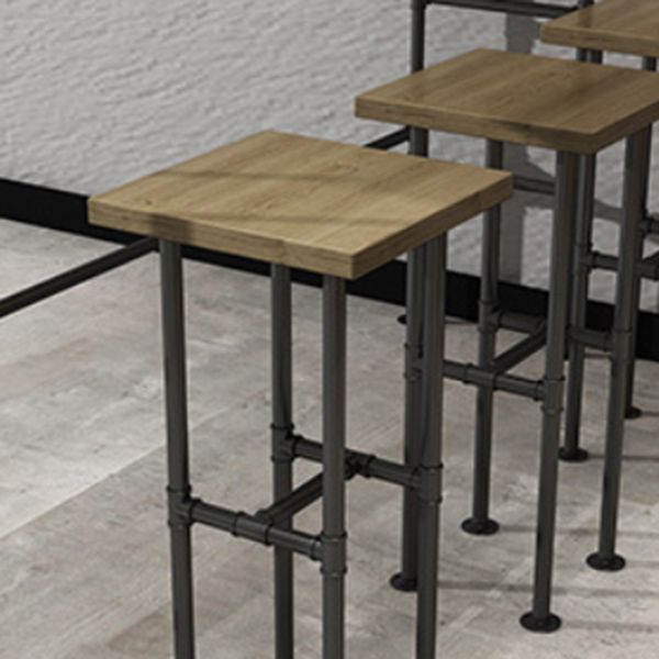 Moderne 1/3/4-delige bartafelset, rechthoekige grenenhouten aanrechttafel met hoge krukken