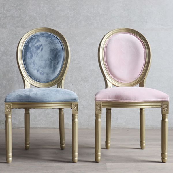 Traditional Velvet Dining Chair 38''H King Louis Back Side Chair with 4 Legs for Restaurant Clearhalo ' kitchen&dining_furn' 'Dining Chairs' 'Dining Tables & Seating' 'dining_chair' 'furn' 'furn_dining_chair' 'Furniture' 'furniture_dining_chair' 'Kitchen & Dining Furniture' 'kitchen' 1200x1200_ad50ba29-7644-47a5-868f-462732dd1129