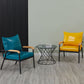 Modern Indoor-Outdoor Chair Metal Cross Back Upholstered Dining Side Chair Clearhalo ' kitchen&dining_furn' 'Dining Chairs' 'Dining Tables & Seating' 'dining_chair' 'furn' 'furn_dining_chair' 'Furniture' 'furniture_dining_chair' 'Kitchen & Dining Furniture' 'kitchen' 1200x1200_ad50c22b-3460-41d2-b7de-35ecb0e746ed