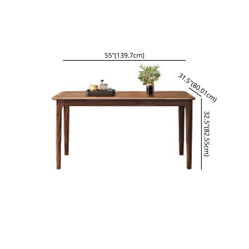 Traditional Style Solid Wood Dining Set with Walnut Table and 4 Legs Base for Home Use Clearhalo 'Dining Room Sets' 'Dining Tables & Seating' 'dining_room_set' 'furn' 'furn_dining_room_set' 'Furniture' 'furniture_dining_room_set' 'Kitchen & Dining Furniture' 'kitchen&dining_furn' 'kitchen' 1200x1200_ad51cb75-f7e4-4a51-b445-b6e011ab8321