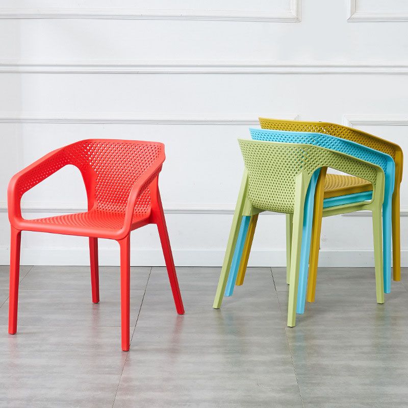 Plastic Scandinavian Kitchen Dining Room Chair Solid Back Armchair Clearhalo ' kitchen&dining_furn' 'Dining Chairs' 'Dining Tables & Seating' 'dining_chair' 'furn' 'furn_dining_chair' 'Furniture' 'furniture_dining_chair' 'Kitchen & Dining Furniture' 'kitchen' 1200x1200_ad527f52-1515-4898-97e1-4c71a2388dc8