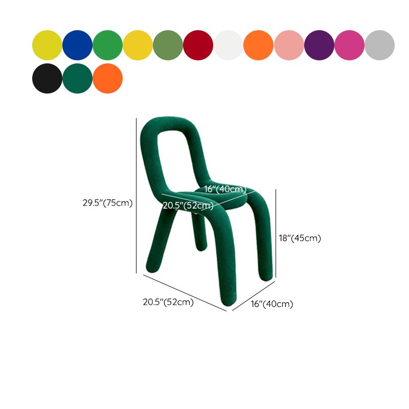 Home Stoffen eetkamerstoelen Designerstijl armloze stoel met open rug