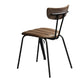 Home Kitchen Industrial Side Chair PU Leather Upholstered Armless Chair