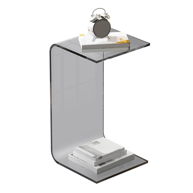C-Shape Sofa Side Accent Table Plastic Contemporary Side Table Clearhalo 'Coffee & Accent Tables' 'End & Side Tables' 'end_side_tables' 'furn' 'furn_end_side_tables' 'Furniture' 'Living Room Furniture' 1200x1200_ad5444f6-bc88-4920-9746-0e7247ce2595