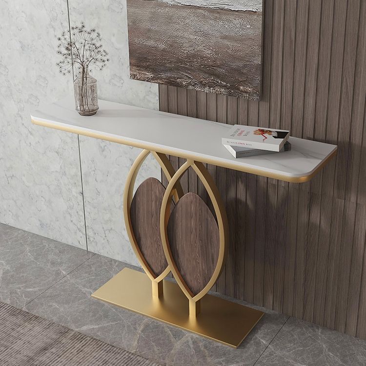 Stone Rectangle Accent Table Modern 31.5-inch Tall Accent Table Clearhalo 'Console Tables' 'console_tables' 'Entry & Mudroom Furniture' 'furn' 'furn_console_tables' 'Furniture' 1200x1200_ad5646dd-3a2c-444f-89a5-4fdd7dee2197