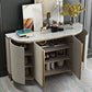 Glamstil Buffet Sideboard Stone Top Server mit Tür für Zuhause
