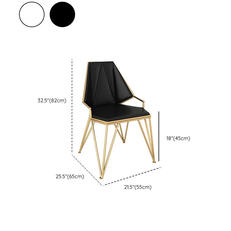 Chaise de salle à manger rembourrée rembourrée contemporaine chaise à manger de cuisine en cuir