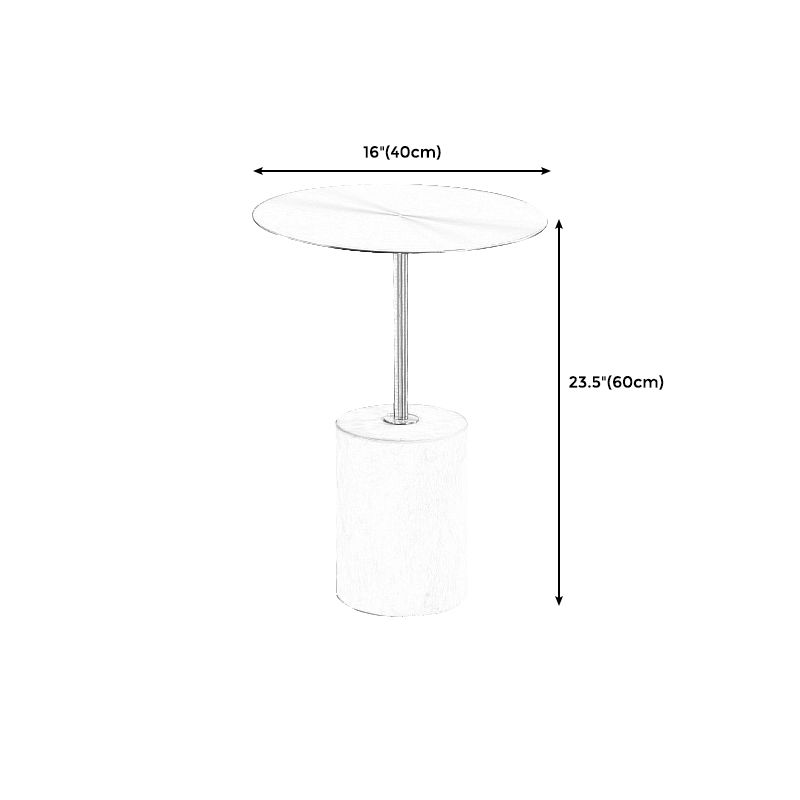 アイアンエンド表15.7 "灰色の長い世紀半ばの丸いサイドテーブル
