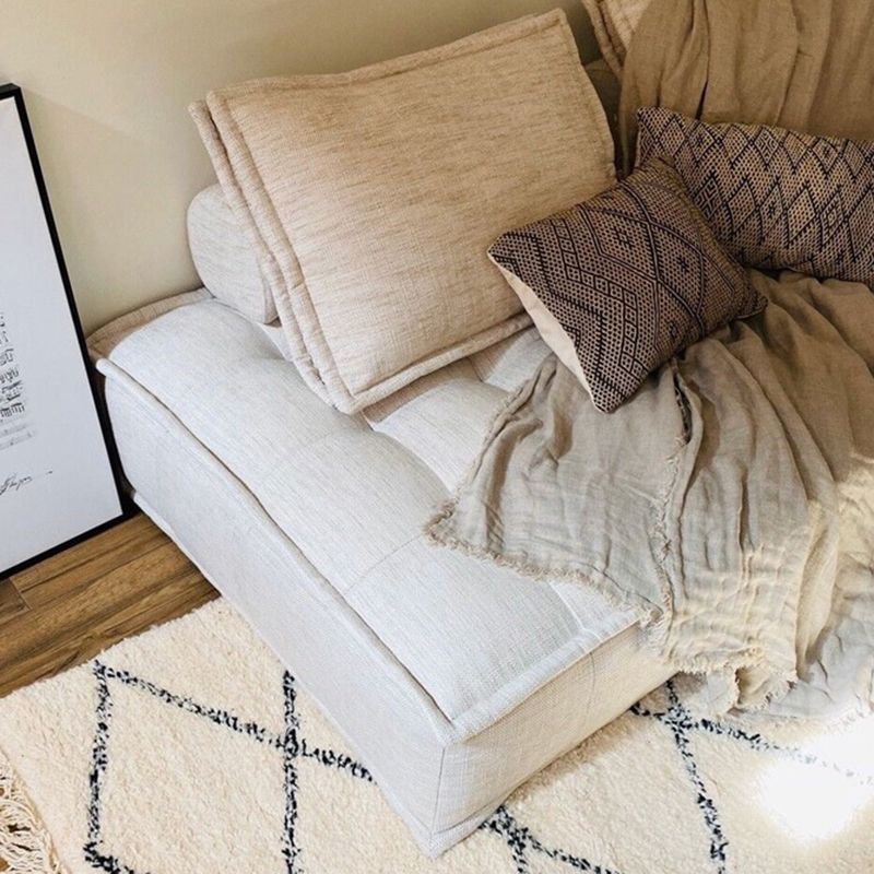 Divano in stoffa agnello/smerigliamento in stile moderno senza bracciolo e senza cuscino