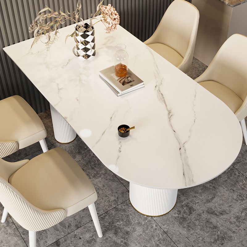 Metal Traditional Luxury Free Form Indoor Table Sintered Stone Table with 3 Legs Clearhalo ' dining_table' 'Dining Tables & Seating' 'Dining Tables' 'furn' 'furn_dining_table' 'Furniture' 'furniture_dining_table' 'Kitchen & Dining Furniture' 'kitchen&dining_furn' 'kitchen' 'kitchen_dining_table' 1200x1200_ad5c7f82-3e19-41b7-b060-8ca1f68dbb77