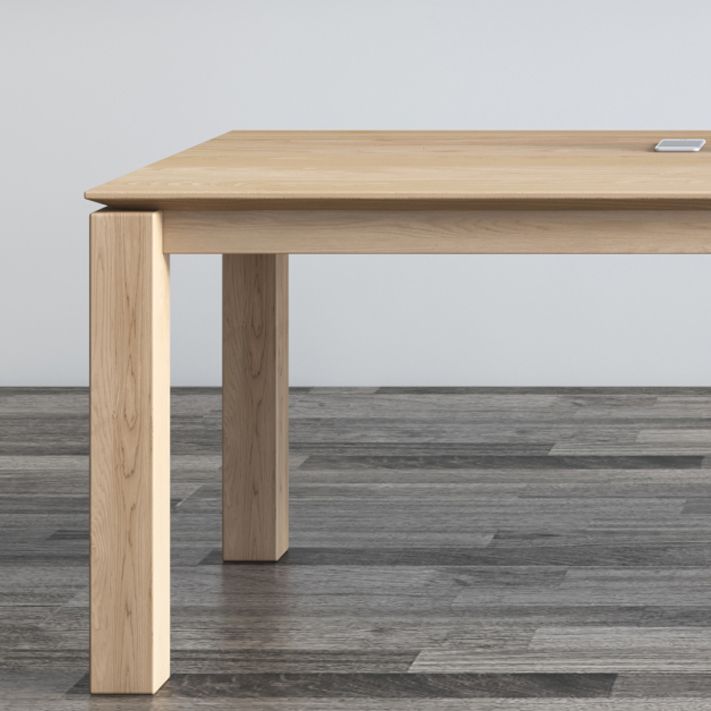 Rectangle 4 Legs Mid-Century Dining Table Solid Wood Fixed Table for Kitchen Clearhalo ' dining_table' 'Dining Tables & Seating' 'Dining Tables' 'Furniture' 'furniture_dining_table' 'Kitchen & Dining Furniture' 'kitchen&dining_furn' 'kitchen' 'kitchen_dining_table' 1200x1200_ad5ceef8-0546-4021-879e-04304d8b00d7
