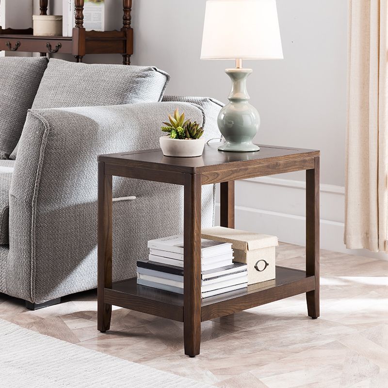 Tavolino in legno di legno di fattoria un tavolo laterale con gambe in legno