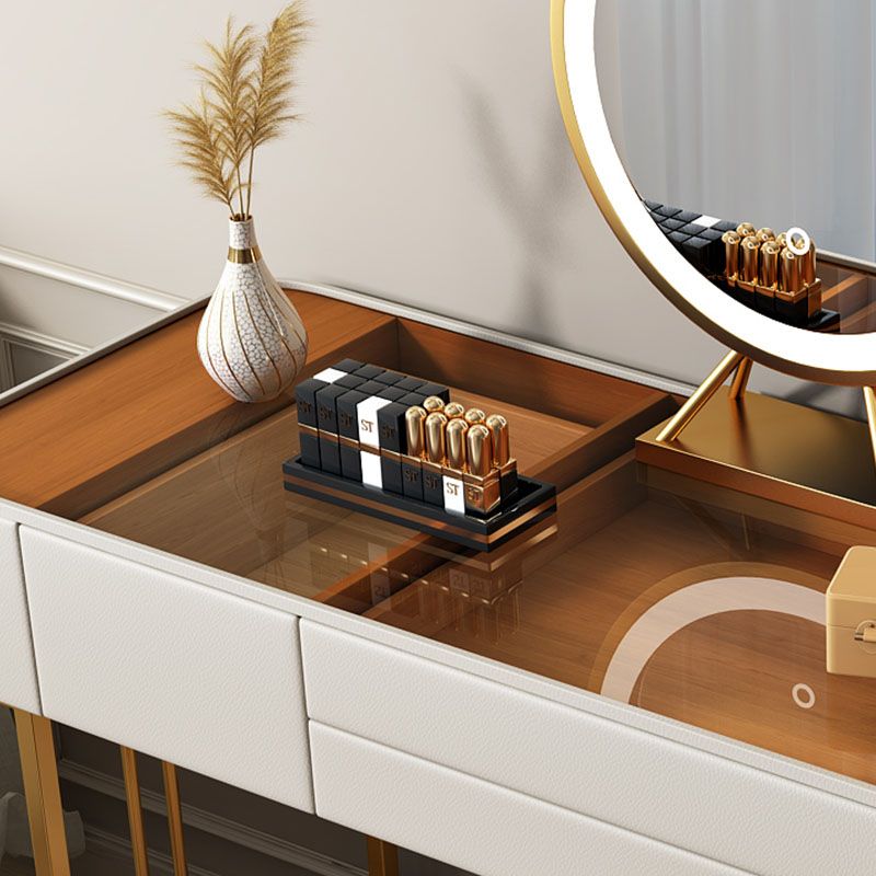 Tables de vanité en faux cuir