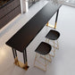 Black Metal Trestle Bistro Bar Desk Rectangle Indoor Contemporary Bar Stool Table Clearhalo 'Bar Furniture' 'Bar Tables' 'bar_tables' 'furn' 'furn_bar_tables' 'Furniture' 'furniture_bar_tables' 'Kitchen & Dining Furniture' 1200x1200_ad609a17-f029-4790-9b8d-8291ec2c147b