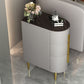 9.8" W X 23.6" H Modern Side Table with Four Gold Metal Legs