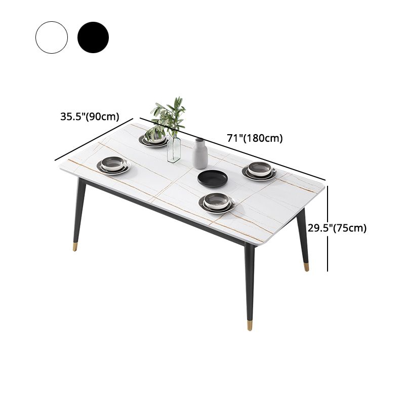 1/3/5/7 Pcs Metal Modern Dining Set with Rectangle Table Dinette Set Clearhalo 'Dining Room Sets' 'Dining Tables & Seating' 'dining_room_set' 'Furniture' 'furniture_dining_room_set' 'Kitchen & Dining Furniture' 'kitchen&dining_furn' 'kitchen' 1200x1200_ad61cf42-3aaa-4ba7-8bc6-a0f33809ef7e