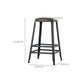 Industrial Brown Counter Stool Leather Square Stool with Black Metal Frame Clearhalo 'Bar Furniture' 'Bar Stools' 'bar_stools' 'furn' 'furn_bar_stools' 'Furniture' 'Kitchen & Dining Furniture' 1200x1200_ad62b992-e9f0-4939-814d-fd6be3a90d77