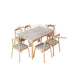 White Top Dinette Table with Wooden Legs Modern Dining Table for Home Clearhalo 'Dining Tables & Seating' 'Dining Tables' 'dining_table' 'furn' 'furn_dining_table' 'Furniture' 'Kitchen & Dining Furniture' 1200x1200_ad638100-f674-4515-a8fb-7599d0483274
