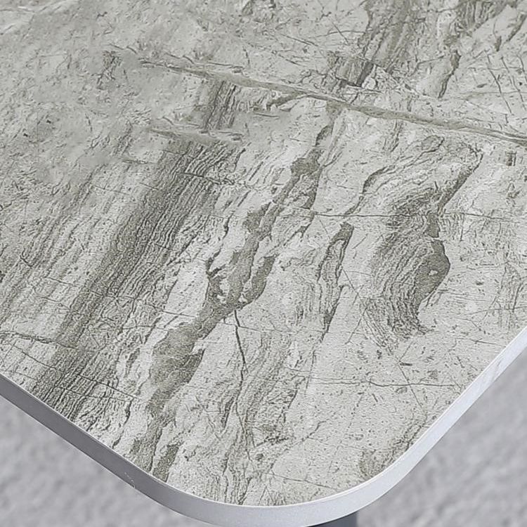 Gesinterde stenen eettafel moderne dubbele voetstuktafel voor thuisgebruik