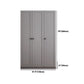 Contemporary Grey Wardrobe Armoire Engineered Wood Wardrobe Closet