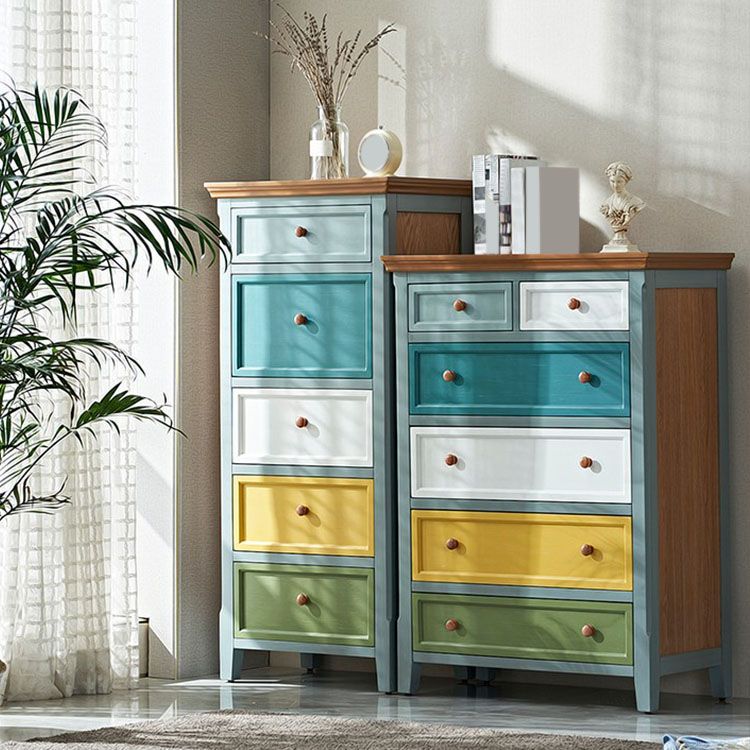 Rangement en bois coffre américain commode de rangement de style traditionnel américain avec tiroirs